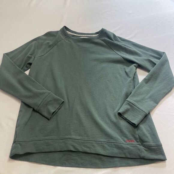 Peace Love World Dark Olive Green Crewneck Sweatshirt Size XS - Picture 1 of 10